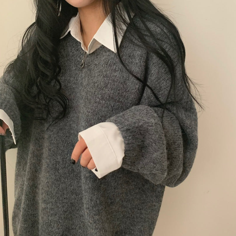 DAMEN LANGARM PULLOVER