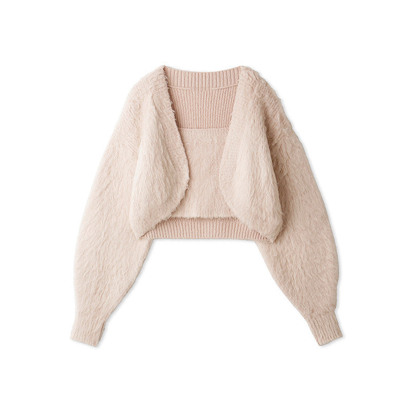 ZWEITEILIGES-STRICKJACKE