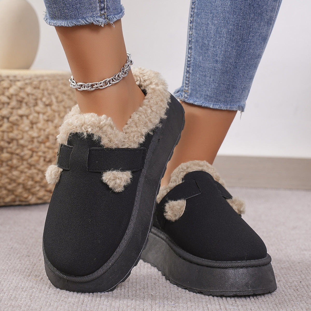 PLÜSCH-SCHNALE IN&OUTDOOR WINTER SCHUHE