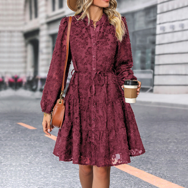 SPITZE GEBUNDENE LANGEM KLEID