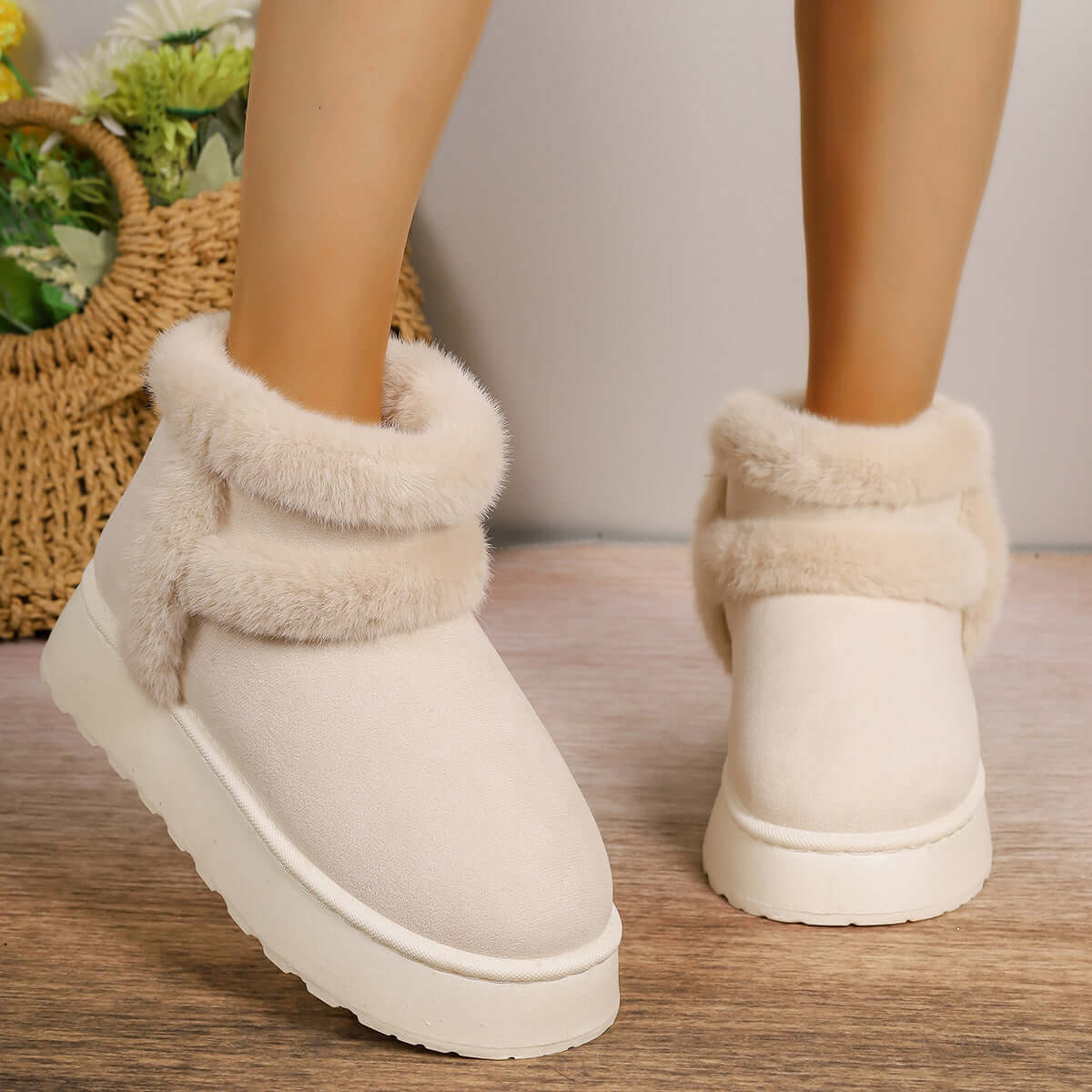 FLEECE AUSGEKLEIDETE SCHNEE STIEFELN