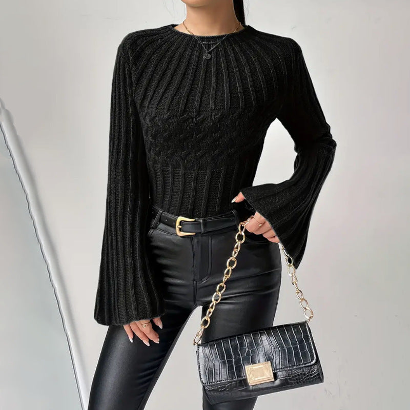 PULLOVER MIT GEBLASENE ÄRMELN