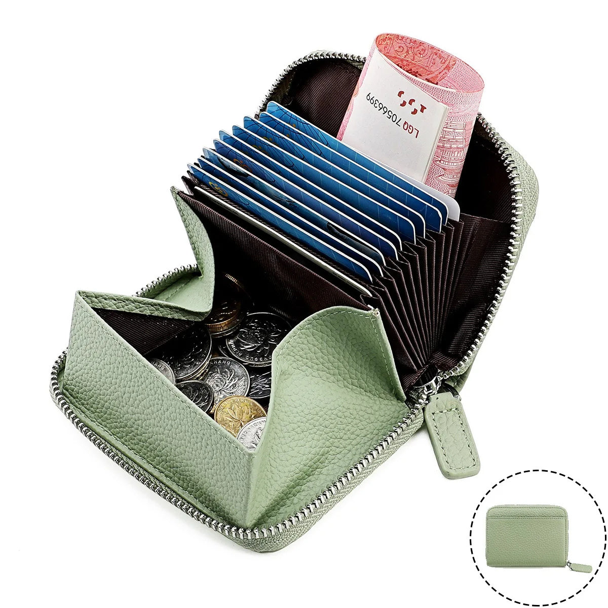 LEDER GELDBÖRSE-KREDITKARTEN HALTER