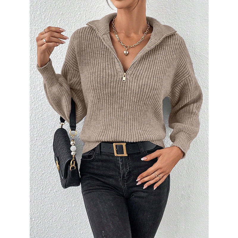 DAMEN ZIPPER PULLOVER