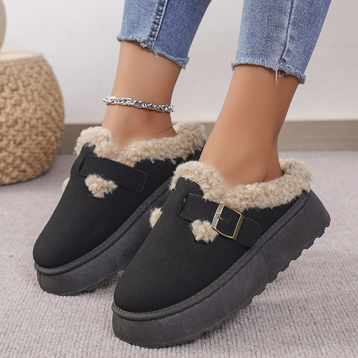 PLÜSCH-SCHNALE IN&OUTDOOR WINTER SCHUHE