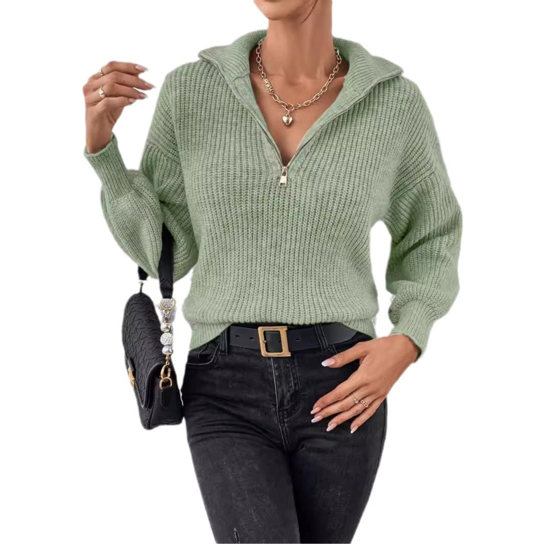 DAMEN ZIPPER PULLOVER