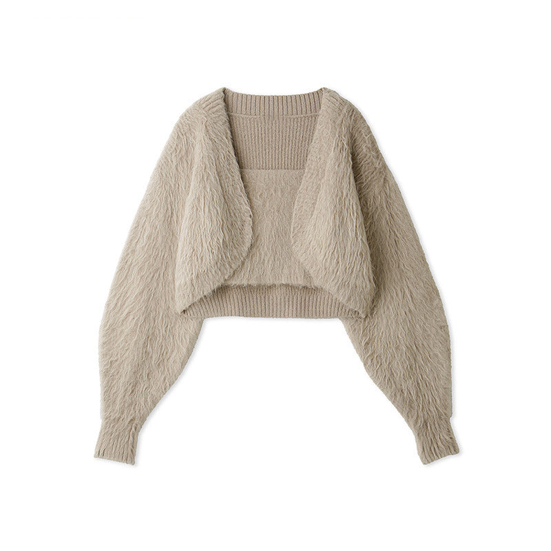 ZWEITEILIGES-STRICKJACKE