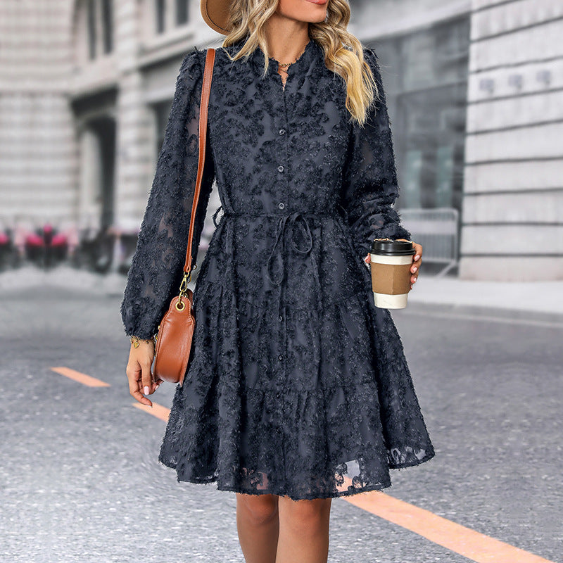 SPITZE GEBUNDENE LANGEM KLEID