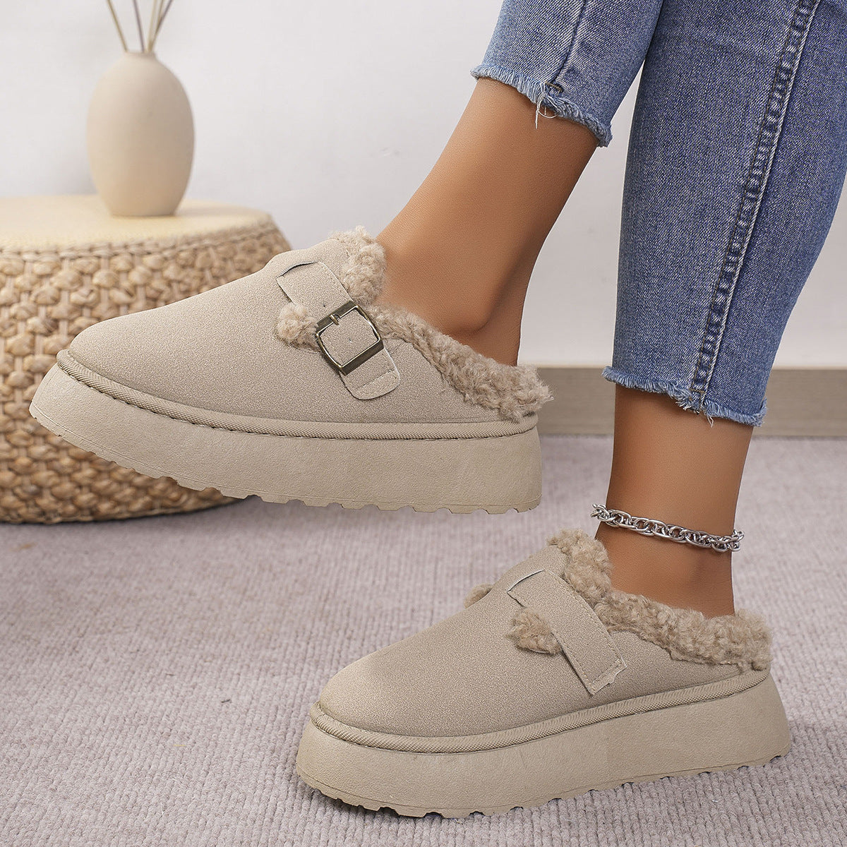 PLÜSCH-SCHNALE IN&OUTDOOR WINTER SCHUHE