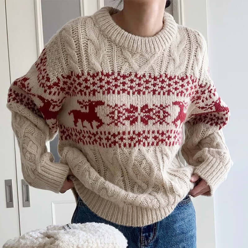 DAMEN JACQUARS PULLOVER
