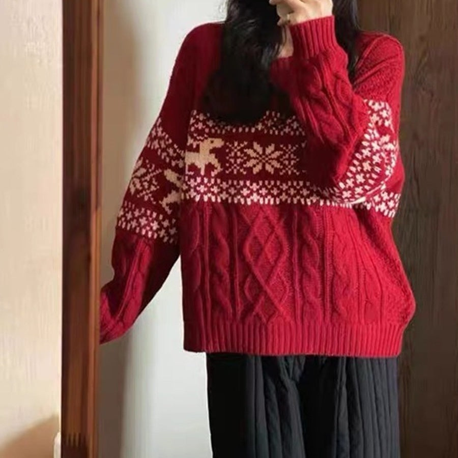 DAMEN JACQUARS PULLOVER