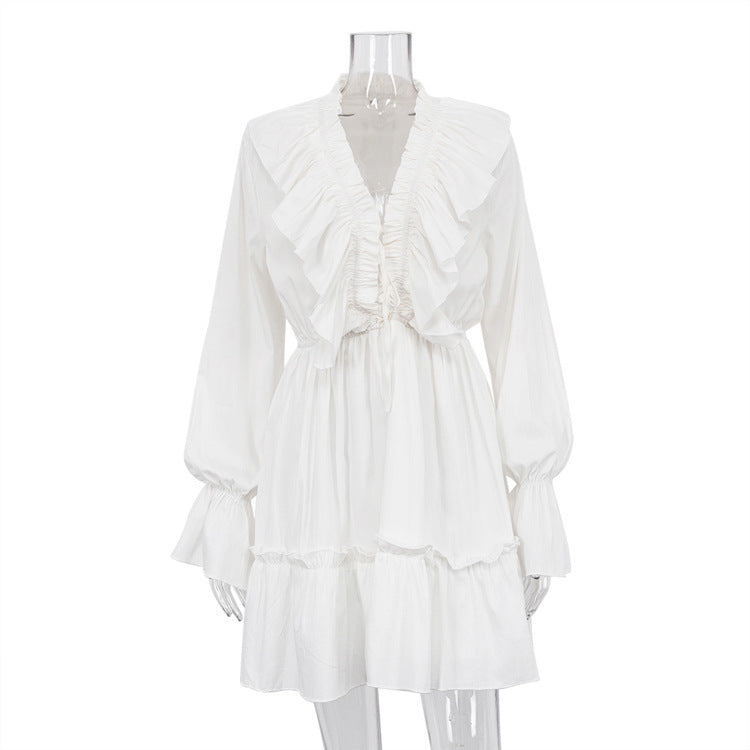 DAMEN KLEID V-AUSSCHNITT